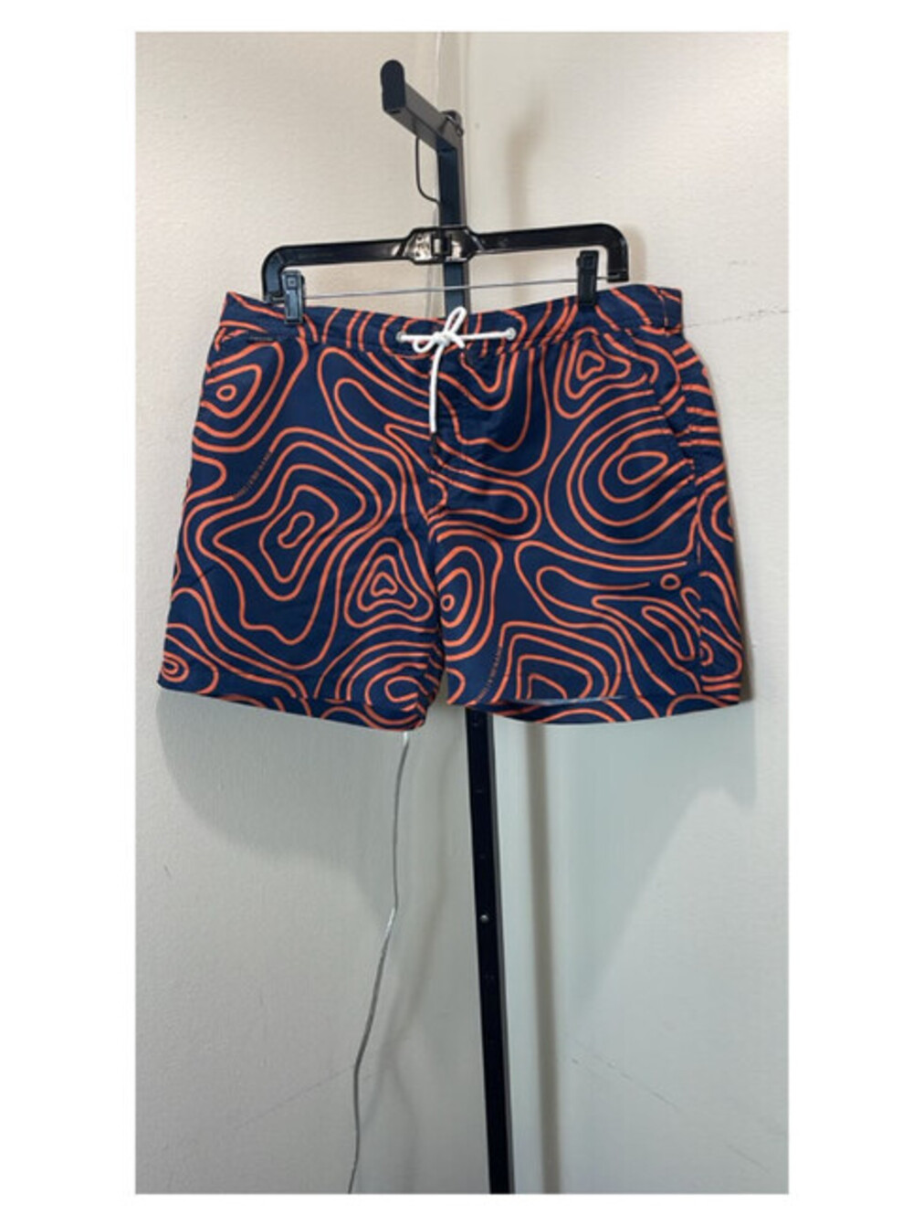 04651/A Trip in a Bag Swim Trunks in Navy and Orange Print, XXL, $239, NWT #2624